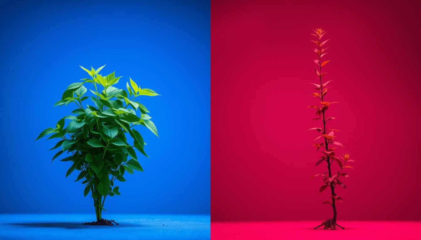 紅藍光比例的終極秘密_它如何影響植物型態而非生死